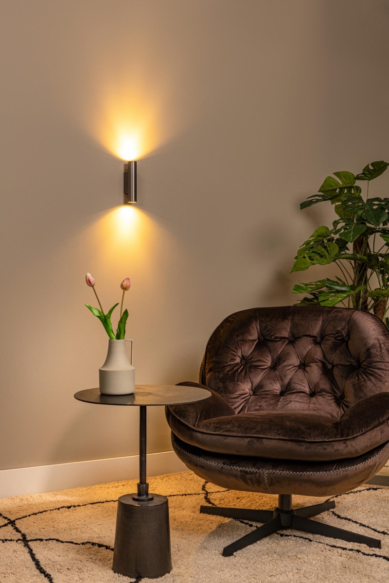 Lucide DUPLA - Wall spotlight / Wall light - 2xGU10 (MR11) - Grey iron